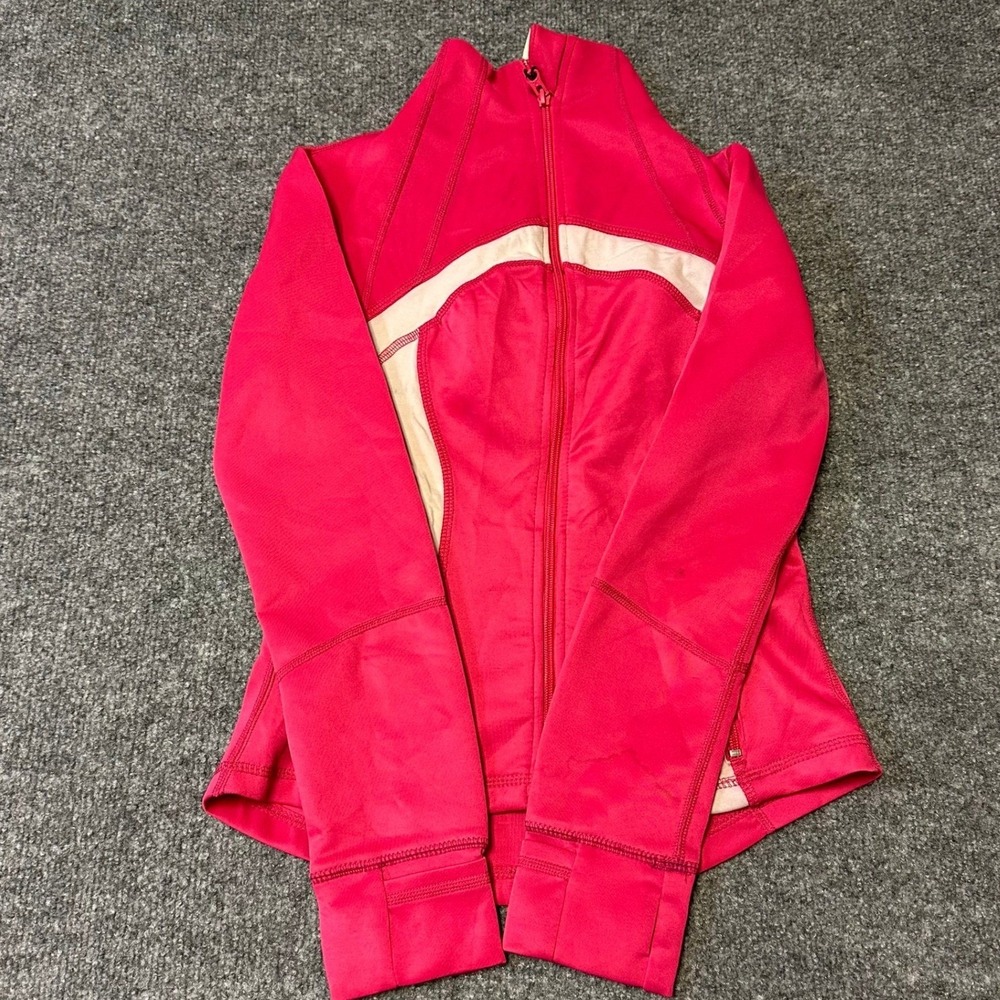Lululemon Jacket Womens Size 4 Pink Define Full Zip Thumbholes Athletic Yoga